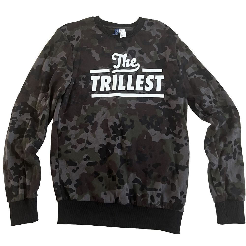 H&M Divided The Trillest Camo Sweat‎ Shirt Size Small